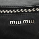 Miu Miu Hand Bag Leather 2way Black Silver Auth BA13790V-16