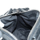 Miu Miu Hand Bag Leather 2way Black Silver Auth BA13790V-22