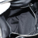 Miu Miu Hand Bag Leather 2way Black Silver Auth BA13790V-25