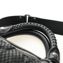 Miu Miu Hand Bag Leather 2way Black Silver Auth BA13790V-8