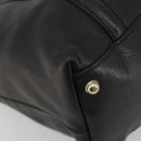 GUCCI Newbrit Tote Bag Leather Black Gold 162094 Auth BA13791V-11