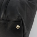 GUCCI Newbrit Tote Bag Leather Black Gold 162094 Auth BA13791V-12