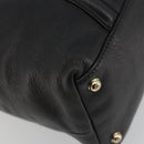 GUCCI Newbrit Tote Bag Leather Black Gold 162094 Auth BA13791V-13
