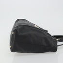 GUCCI Newbrit Tote Bag Leather Black Gold 162094 Auth BA13791V-4