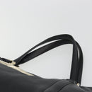 GUCCI Newbrit Tote Bag Leather Black Gold 162094 Auth BA13791V-8