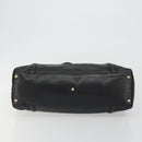 GUCCI Newbrit Tote Bag Leather Black Gold 162094 Auth BA13791V-9
