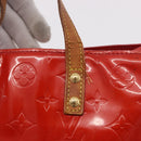 LOUIS VUITTON Monogram Vernis Reade PM Handtas Rood Rouge M91088 LV Auth BA13792-17
