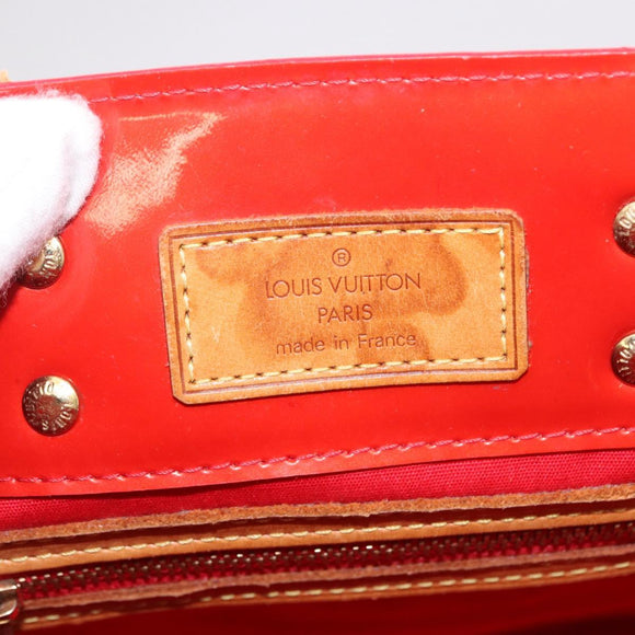 LOUIS VUITTON Monogram Vernis Reade PM Handtas Rood Rouge M91088 LV Auth BA13792
