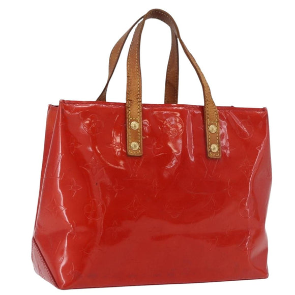 LOUIS VUITTON Monogram Vernis Reade PM Handtas Rood Rouge M91088 LV Auth BA13792