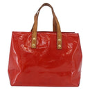 LOUIS VUITTON Monogram Vernis Reade PM Handtas Rood Rouge M91088 LV Auth BA13792-13