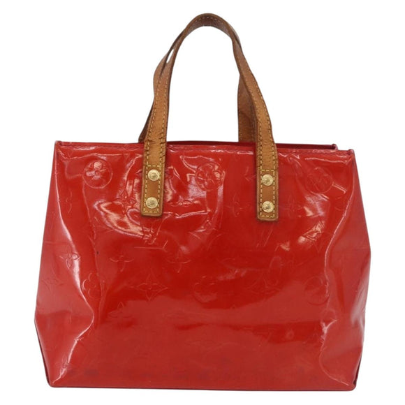 LOUIS VUITTON Monogram Vernis Reade PM Handtas Rood Rouge M91088 LV Auth BA13792