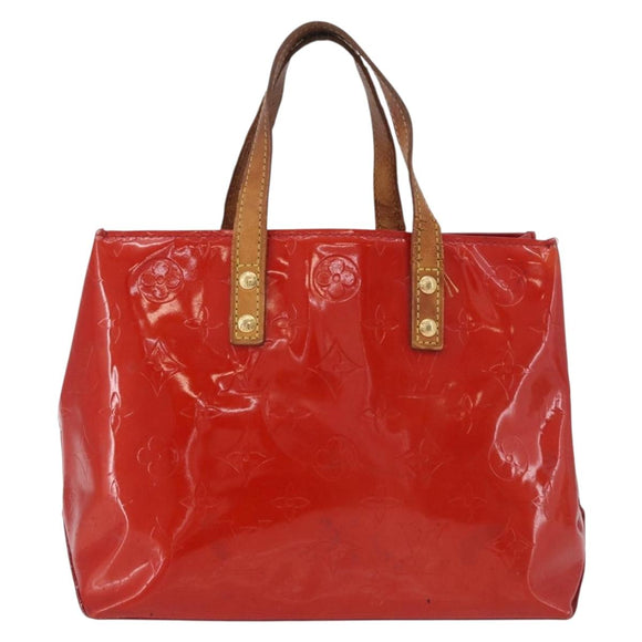LOUIS VUITTON Monogram Vernis Reade PM Handtas Rood Rouge M91088 LV Auth BA13792