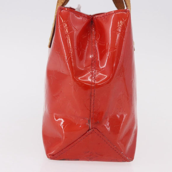 LOUIS VUITTON Monogram Vernis Reade PM Handtas Rood Rouge M91088 LV Auth BA13792