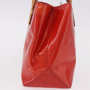 LOUIS VUITTON Monogram Vernis Reade PM Handtas Rood Rouge M91088 LV Auth BA13792-4