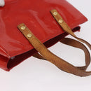 LOUIS VUITTON Monogram Vernis Reade PM Handtas Rood Rouge M91088 LV Auth BA13792-6