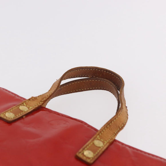 LOUIS VUITTON Monogram Vernis Reade PM Handtas Rood Rouge M91088 LV Auth BA13792