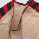 VALENTINO Chain Tote Bag Canvas Red Gold Auth BA13793A-11