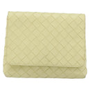 BOTTEGA VENETA INTRECCIATO Shoulder Bag Leather Cream Gold Auth BA13794V-2