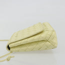 BOTTEGA VENETA INTRECCIATO Shoulder Bag Leather Cream Gold Auth BA13794V-5