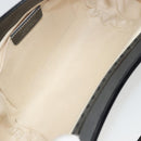 Salvatore Ferragamo Gancini Hand Bag Canvas Beige Silver Auth BA13795A-16