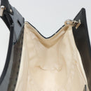 Salvatore Ferragamo Gancini Hand Bag Canvas Beige Silver Auth BA13795A-18