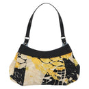 Salvatore Ferragamo Gancini Hand Bag Canvas Beige Silver Auth BA13795A-3