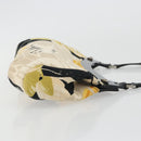 Salvatore Ferragamo Gancini Hand Bag Canvas Beige Silver Auth BA13795A-4