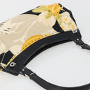 Salvatore Ferragamo Gancini Hand Bag Canvas Beige Silver Auth BA13795A-6