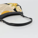 Salvatore Ferragamo Gancini Hand Bag Canvas Beige Silver Auth BA13795A-7