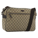 GUCCI GG Supreme Shoulder Bag PVC Beige Gold 211107 Auth BA13796A-1