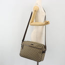 GUCCI GG Supreme Shoulder Bag PVC Beige Gold 211107 Auth BA13796A-23