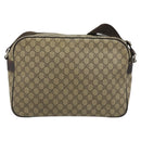 GUCCI GG Supreme Shoulder Bag PVC Beige Gold 211107 Auth BA13796A-3