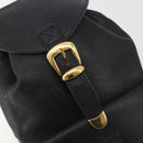 Gianni Versace Backpack Leather Black Gold Auth BA13798-14