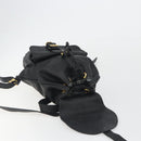 Gianni Versace Backpack Leather Black Gold Auth BA13798-15