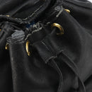 Gianni Versace Backpack Leather Black Gold Auth BA13798-16