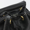 Gianni Versace Backpack Leather Black Gold Auth BA13798-18