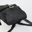 Gianni Versace Backpack Leather Black Gold Auth BA13798-6