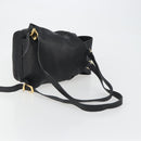 Gianni Versace Backpack Leather Black Gold Auth BA13798-7