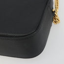 VERSACE Shoulder Bag Leather Black Gold Auth BA13799V-9