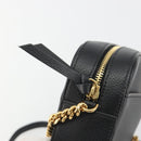 VERSACE Shoulder Bag Leather Black Gold Auth BA13799V-10