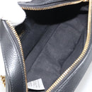 VERSACE Shoulder Bag Leather Black Gold Auth BA13799V-11
