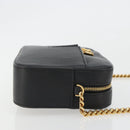 VERSACE Shoulder Bag Leather Black Gold Auth BA13799V-3