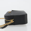 VERSACE Shoulder Bag Leather Black Gold Auth BA13799V-4