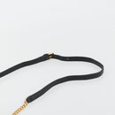 VERSACE Shoulder Bag Leather Black Gold Auth BA13799V-8