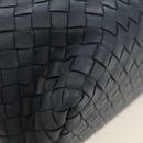 BOTTEGA VENETA INTRECCIATO Shoulder Bag Leather Navy Gold 162117 Auth BA13806V-11