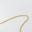CHANEL Half Moon Chain Shoulder Bag Lamb Skin Beige Gold CC Auth BA13807A-8