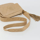 CHANEL Matelasse Shoulder Bag Lamb Skin Beige Gold CC Auth BA13808A-7