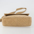 CHANEL Matelasse Shoulder Bag Lamb Skin Beige Gold CC Auth BA13808A-5