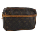 LOUIS VUITTON Monogram Compiegne 23 Clutch Bag M51847 LV Auth BA13810-1