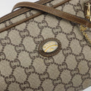 GUCCI GG Plus Supreme Shoulder Bag PVC Beige Gold Auth BA13812-18